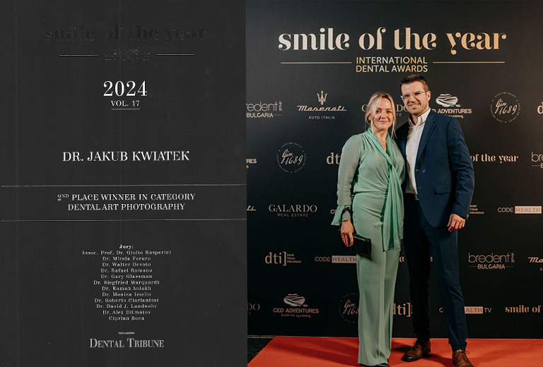 Międzynarodowy Konkurs Smile of The Year 2024 by Dental Tribune II miejsce                                                                         