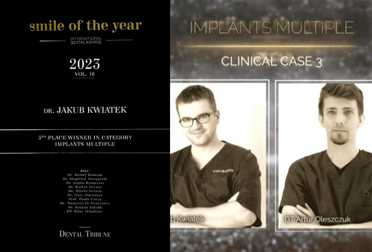 Międzynarodowy Konkurs Smile of The Year 2023 by Dental Tribune III miejsce